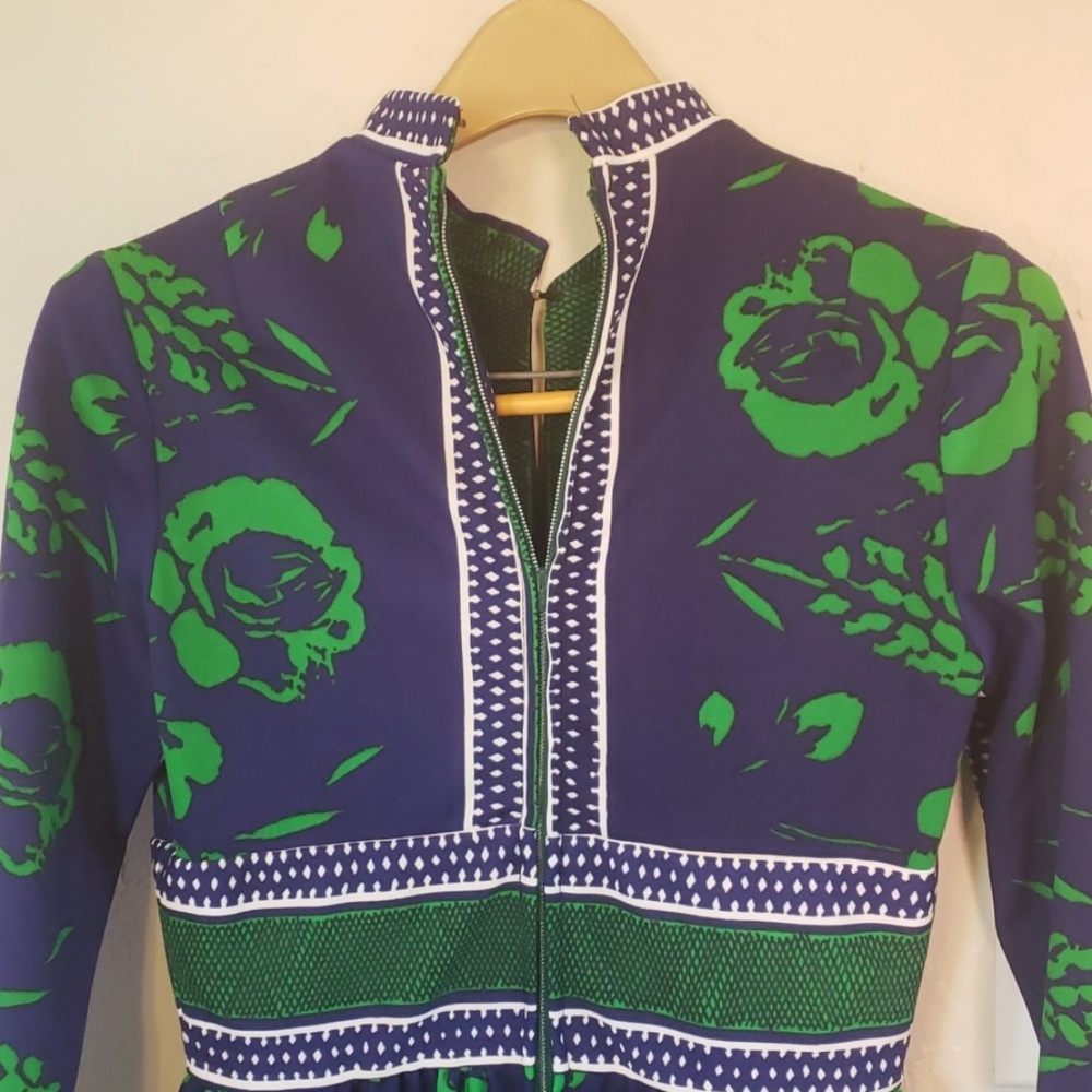 Vintage Keyhole Flower Print Dress